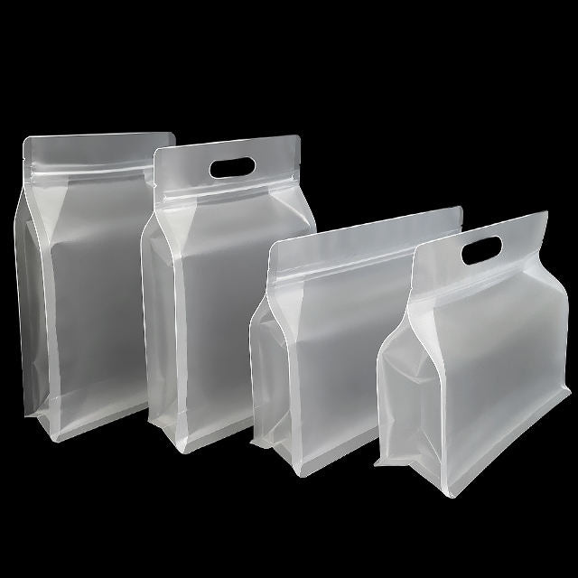 Nuts Spices Zipper Top Self Seal Transparent Flat Bottom Bag Zipper Lock Plastic Food Packaging Bags
