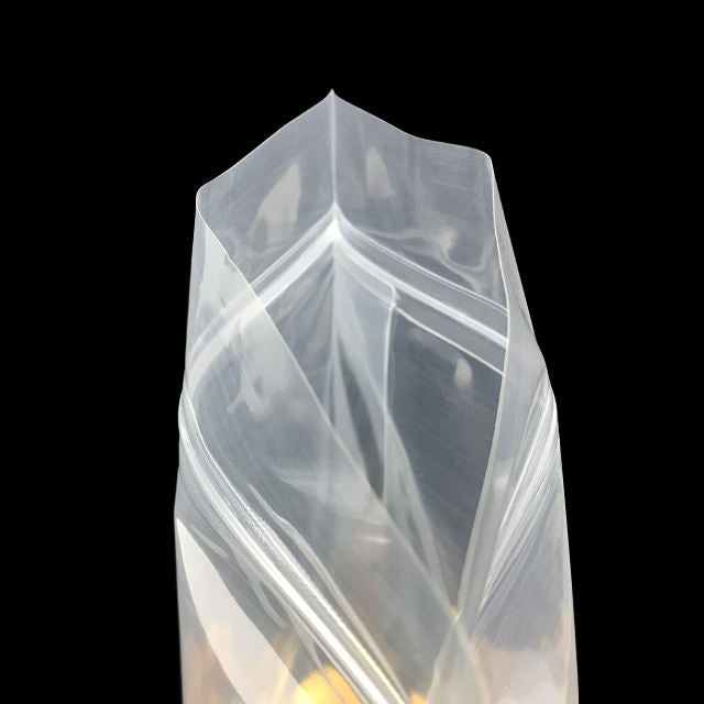 Manufacturer Price: Glossy Clear Zippered Food Packaging Plastic Mylar Bags, Frosted Clear Flat Zippered Coffee Bags