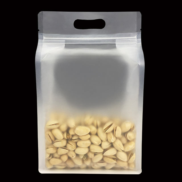 Wholesale Food-Grade Flat Bottom Bags with Zipper Top Handles