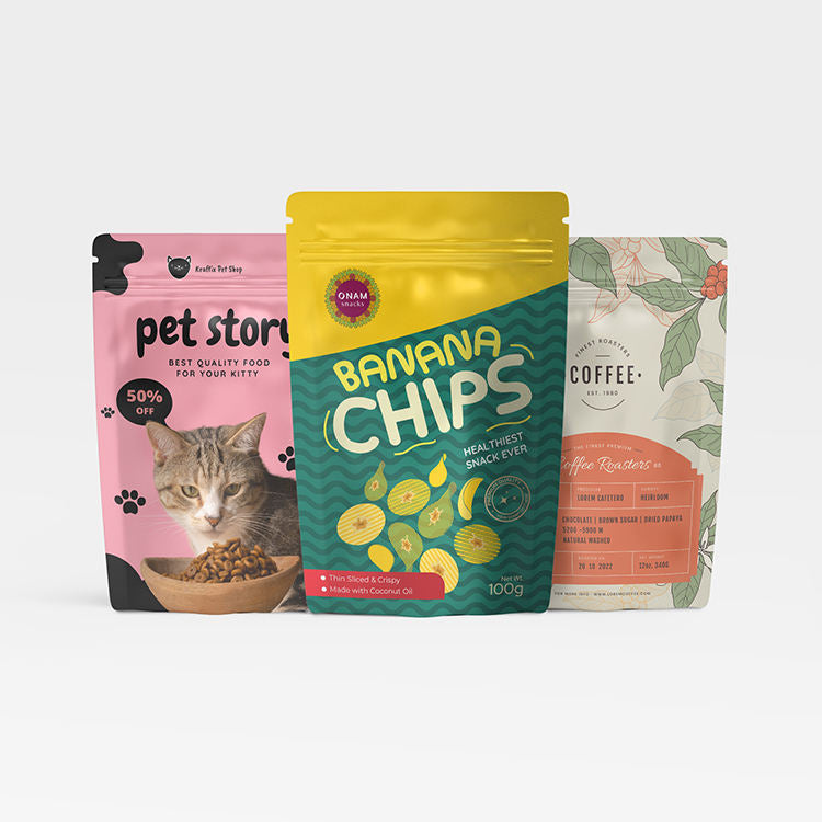 Customized printed plastic bags for food packaging, polyester film bags, nut bags, stand-up bags for snack packaging