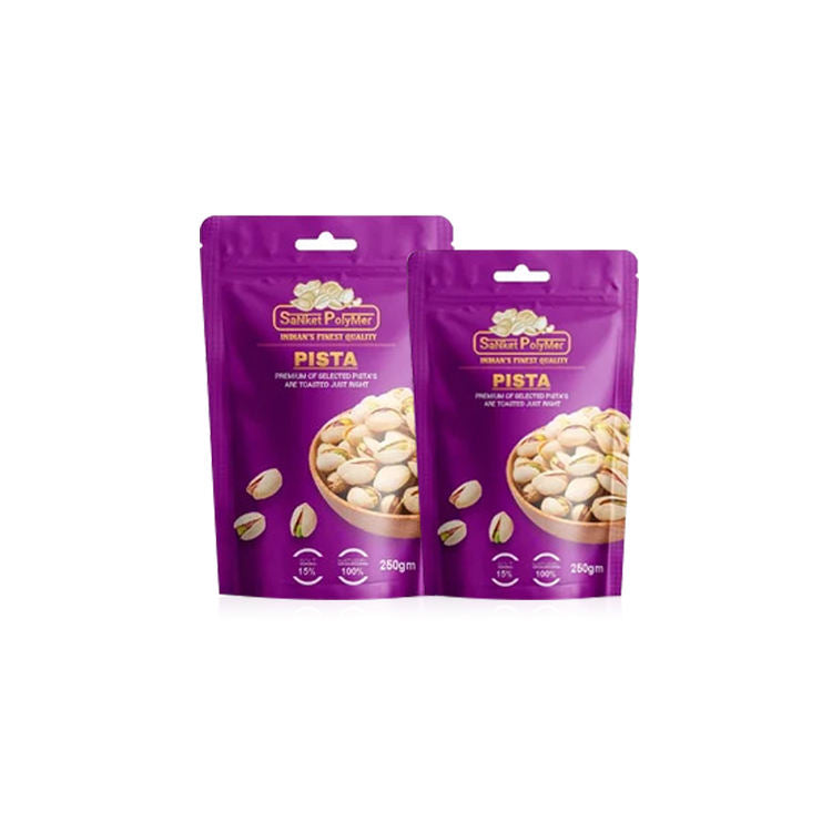 Customized printed plastic bags for food packaging, polyester film bags, nut bags, stand-up bags for snack packaging