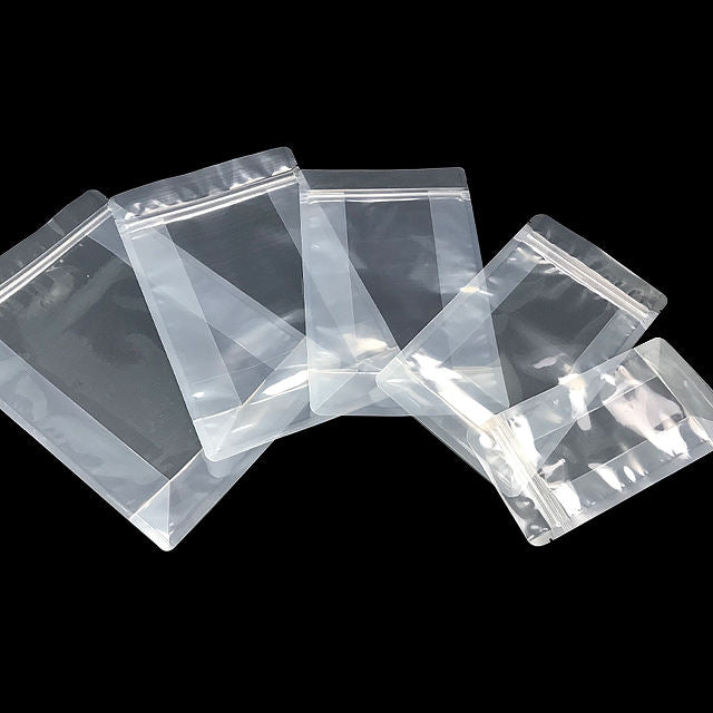 Manufacturer Price: Glossy Clear Zippered Food Packaging Plastic Mylar Bags, Frosted Clear Flat Zippered Coffee Bags
